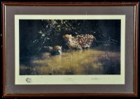 Lot 713 - David Shepherd - ''Jaguars, a cool and shady...