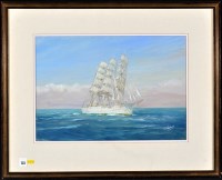 Lot 723 - Walter Holmes - The tall ship Sedov under a...