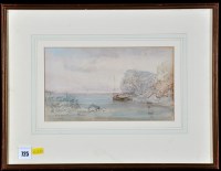 Lot 725 - William Callow - a small sailing boat in an...