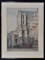 Lot 742 - Byron Eric Dawson - a cathedral exterior with...