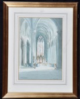 Lot 755 - Victor Noble Rainbird - ''Interior, Amiens'',...