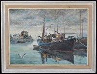 Lot 764 - Samuel Burden - ''Fishing Boats'', signed;...