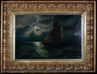 Lot 766 - William Hardcastle - ''A Nocturne'' - fishing...