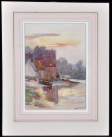 Lot 801 - J*** Edgar Mitchell - Norham Castle at sunset,...