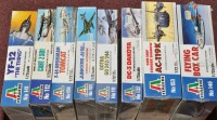 Lot 1021 - Italeri 1/72 scale model kits, all aircraft,...