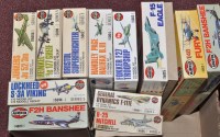 Lot 1028 - Airfix 1/72 scale model kits, including five...