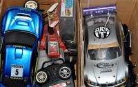 Lot 1122 - Battery operated remote control cars and parts.