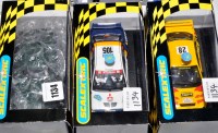 Lot 1134 - Thre Scalextric slot cars to include a Subaru...