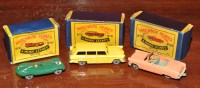 Lot 1156 - Three Matchbox Series Moko Lesney boxed...