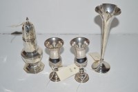 Lot 61 - A silver sugar caster, by Sanders & Mackenzie;...