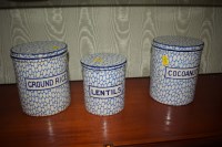 Lot 335 - Three Maling ''Cobblestone'' pattern storage...