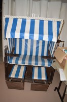 Lot 619 - A late 20th Century Strandkorb - German beach...