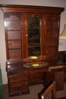Lot 752 - A Victorian mahogany and ebonised bookcase,...
