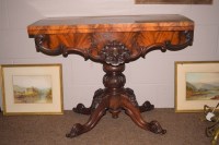 Lot 764 - A Victorian mahogany turnover top tea table,...