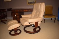 Lot 783 - A Stressless reclining chair upholstered in...