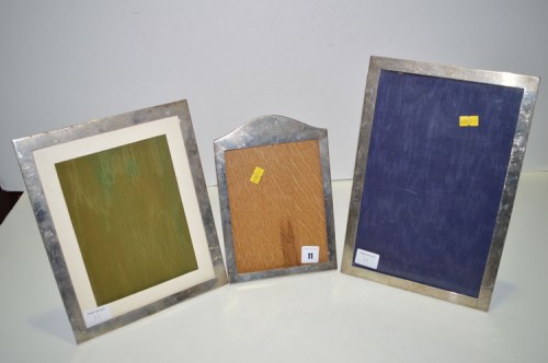 Lot 11 - Three silver mounted photograph frames, one...