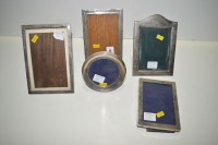 Lot 12 - Five silver mounted photograph frames, one...