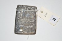Lot 15 - A silver card case, probably by Joseph Gloster...