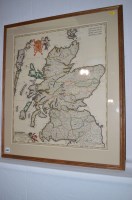 Lot 1637 - A 17th Century engraved map of Scotland, by...