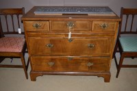 Lot 1854 - A George II chest of drawers, fitted three...