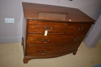 Lot 1866 - A George III style mahogany bowfront chest of...