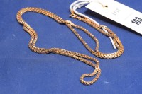 Lot 103 - An 18ct yellow gold chain link necklace,...