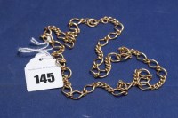 Lot 145 - A 9ct yellow gold chainlink necklace, 22.6grms.