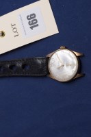 Lot 166 - A Zenith 9ct. yellow gold cased wristwatch,...