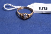 Lot 176 - A single and diamond ring, the old-cut diamond...