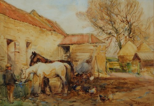 Lot 44 - John Atkinson (1863-1924) Horse and poultry...