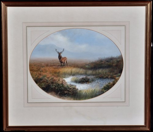 Lot 86 - Alistair Proud, SWLA (1954- ) A stag by an...