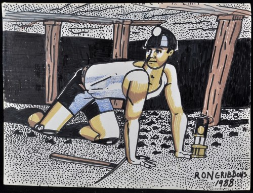 Lot 107 - Ron Gribbons (fl.1942-1991) Scenes of miners...