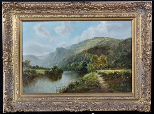 Lot 169 - L*** Richards (late 19th Century) A river...