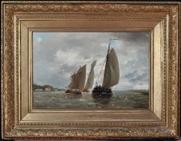 Lot 182 - Henry Moore, RA (1831-1895) French sailing...