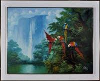 Lot 200 - G*** Espeto (Contemporary) Rain forest parrots...