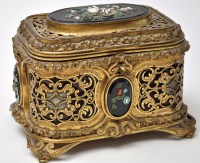 Lot 238 - A 19th Century ormolu jewellery casket,...