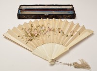Lot 239 - An early 20th Century Chinese silk and ivory...