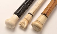 Lot 240 - A 19th Century narwhal tusk walking cane,...