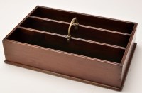 Lot 251 - A 19th Century mahogany cutlery tray, with...
