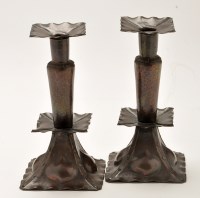 Lot 255 - A pair of early 20th Century patinated copper...
