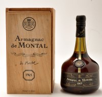 Lot 260 - A bottle of Armagnac De Montal, 1965, in...