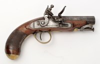 Lot 338 - A first half 19th Century flintlock pistol, by...