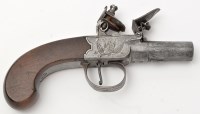 Lot 342 - An early 19th Century flintlock pocket pistol,...