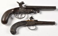 Lot 376 - An early 19th Century flint boxlock pistol,...