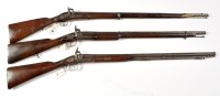 Lot 384 - Three 19th Century percussion action rifles,...