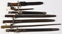 Lot 394 - 19th and 20th Century bayonets, to include: a...
