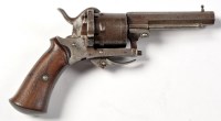Lot 396 - A 19th Century Belgian revolver, with...