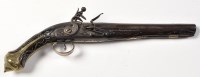 Lot 417 - An 18th Century 18 bore flintlock pistol, the...