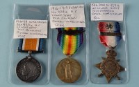 Lot 479 - A group of three WWI General Service Medals,...
