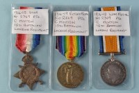 Lot 480 - A group of three WWI General Service Medals,...